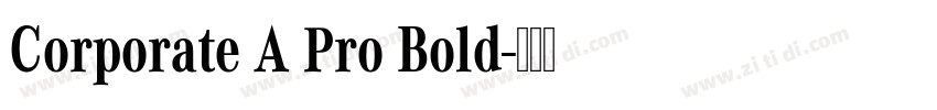 Corporate A Pro Bold字体转换
